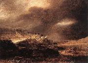 REMBRANDT Harmenszoon van Rijn, Stormy Landscape